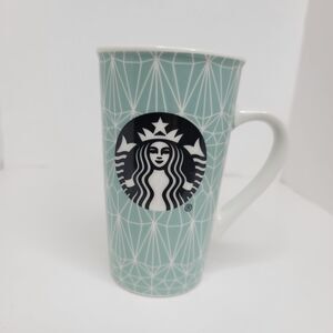 2017 Starbucks Siren Logo Geometric Diamond Design 16 Oz. Tall Mug- Teal